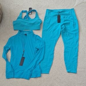 New With Tags GREYSON Soleil Set - Sports Bra, Leggings, Quarter Zip
